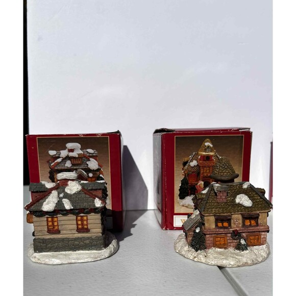 Winsor Collection Mini Christmas Village – Set of 5 w/ Boxes - Picture 2 of 11